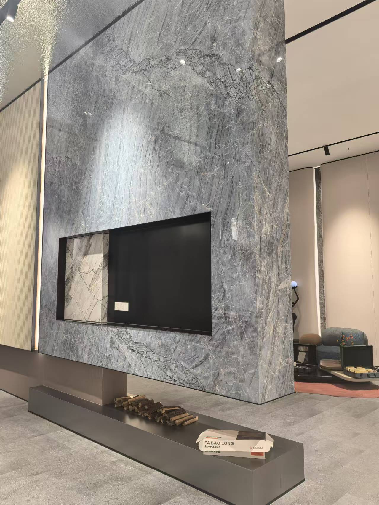 Custom Media Wall with Fireplace